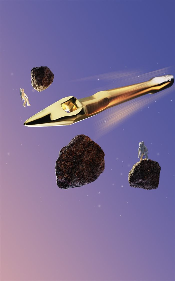 Groz-Beckert needle in space illustration