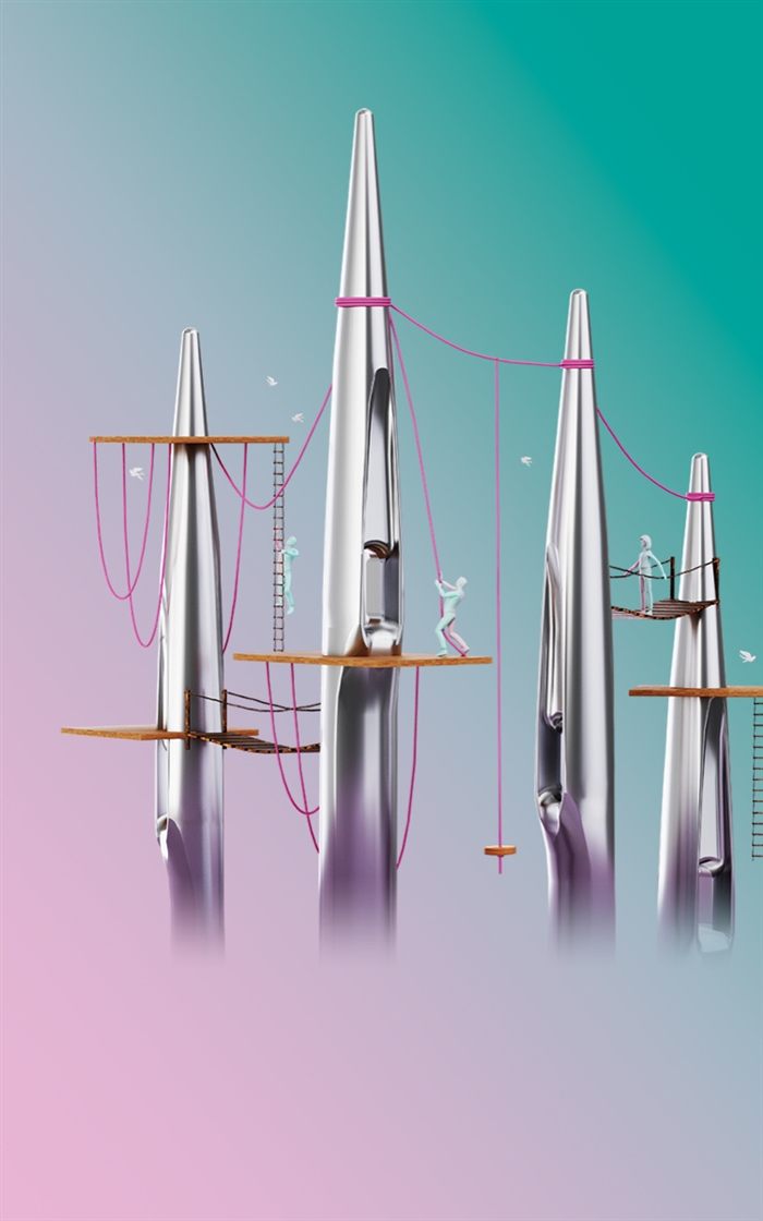 Groz-Beckert needle towers illustration